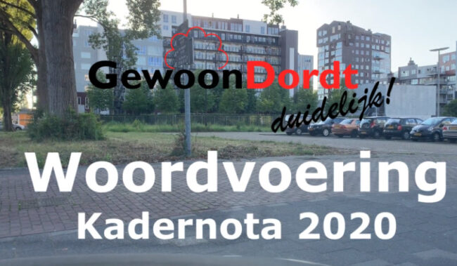 woordvoering kadernota 2020