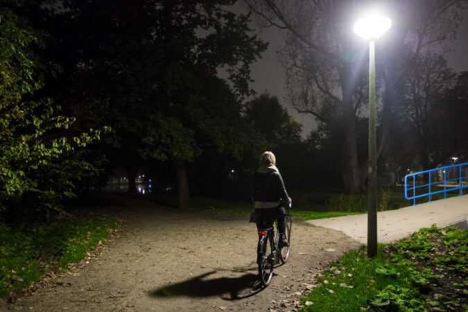 fietsen in het donker
